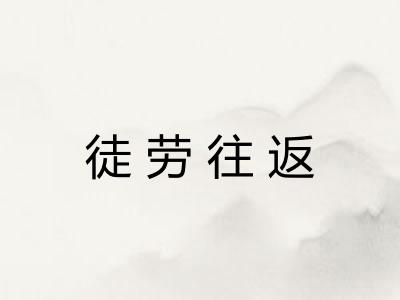 徒劳往返 徒劳往返