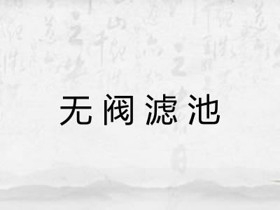 无阀滤池 无阀滤池