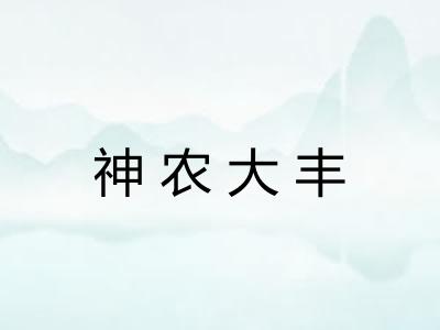 神农大丰 神农大丰