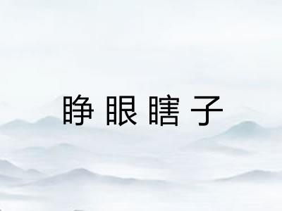 睁眼瞎子 睁眼瞎子