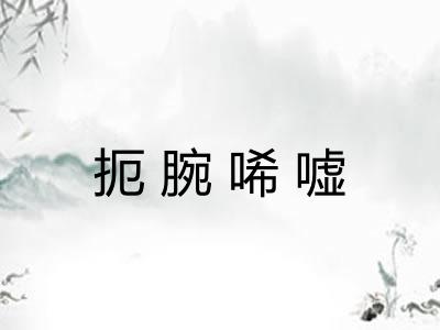 扼腕唏嘘 扼腕唏嘘