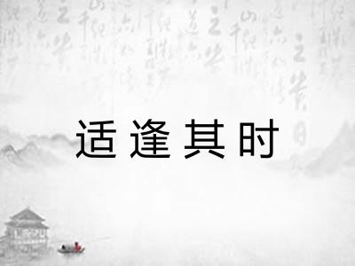 适逢其时