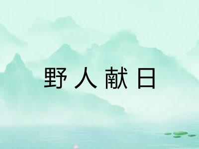 野人献日 野人献日