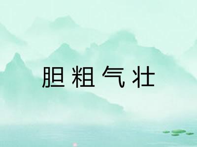 胆粗气壮 胆粗气壮