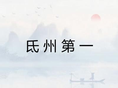 氐州第一 氐州第一