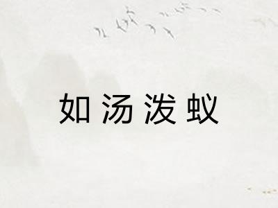 如汤泼蚁 如汤泼蚁