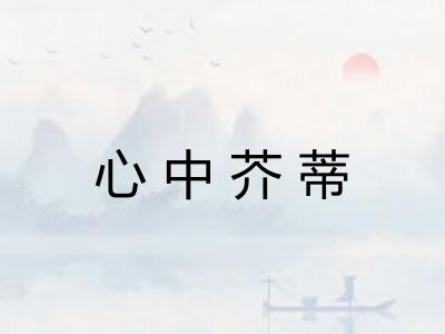 心中芥蒂 心中芥蒂