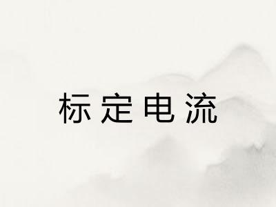 标定电流 标定电流