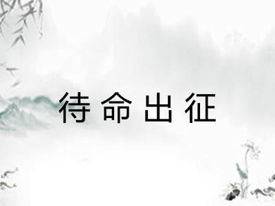 待命出征 待命出征