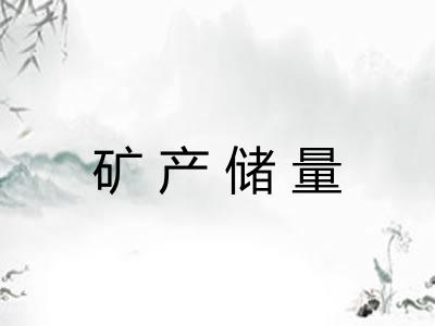 矿产储量 矿产储量