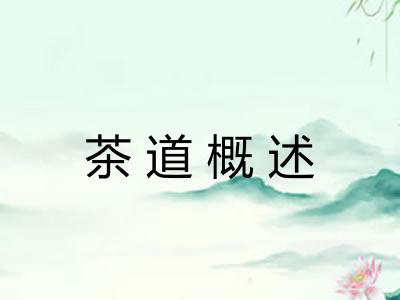 茶道概述 茶道概述