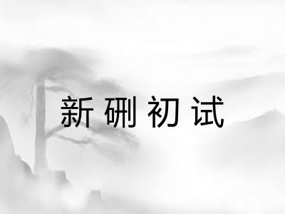 新硎初试 新硎初试