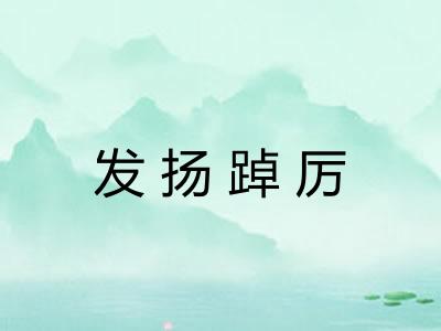 发扬踔厉 发扬踔厉