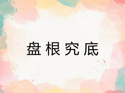 盘根究底