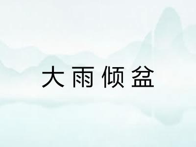 大雨倾盆 大雨倾盆