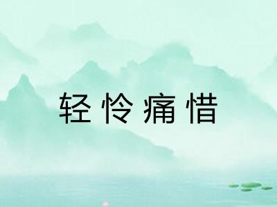 轻怜痛惜 轻怜痛惜