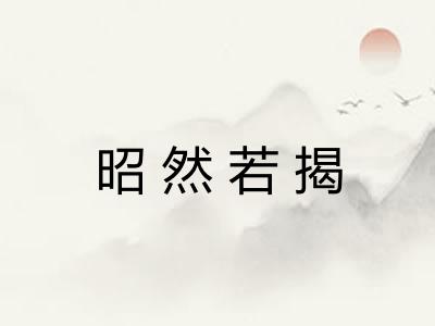 昭然若揭 昭然若揭