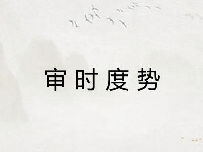 审时度势 审时度势