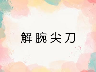 解腕尖刀