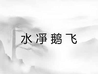 水凈鹅飞 水凈鹅飞