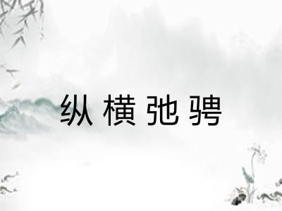 纵横弛骋 纵横弛骋