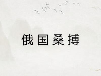 俄国桑搏 俄国桑搏