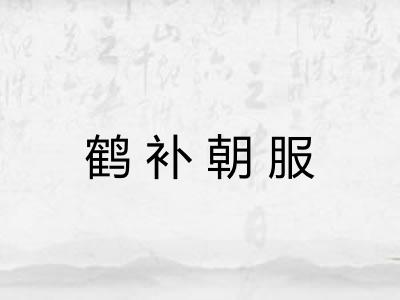 鹤补朝服 鹤补朝服