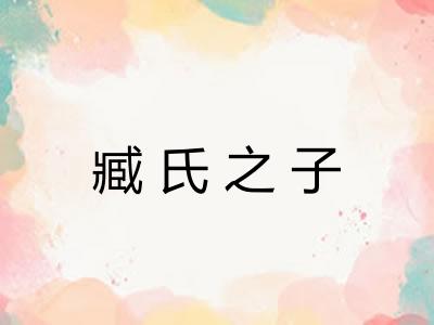 臧氏之子 臧氏之子