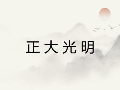 正大光明