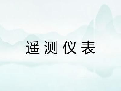 遥测仪表 遥测仪表