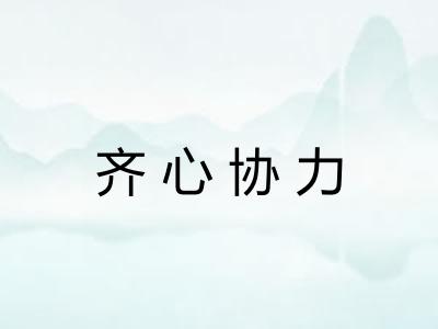 齐心协力 齐心协力