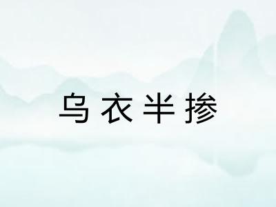 乌衣半掺 乌衣半掺