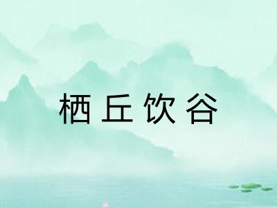 栖丘饮谷 栖丘饮谷