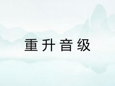 重升音级 重升音级