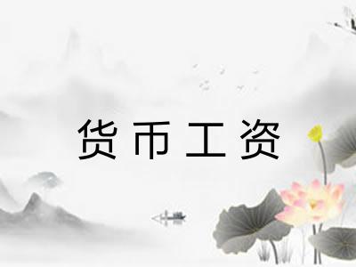 货币工资 货币工资