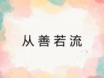 从善若流