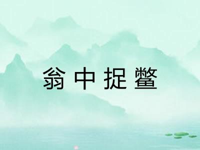 翁中捉鳖 翁中捉鳖