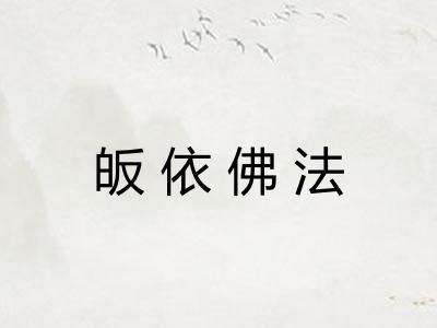 皈依佛法 皈依佛法