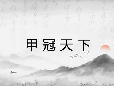 甲冠天下 甲冠天下