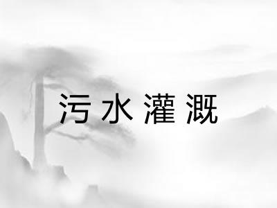 污水灌溉 污水灌溉