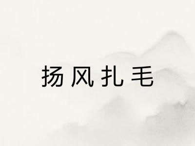 扬风扎毛 扬风扎毛