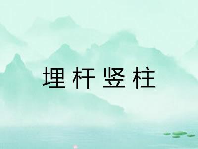 埋杆竖柱 埋杆竖柱