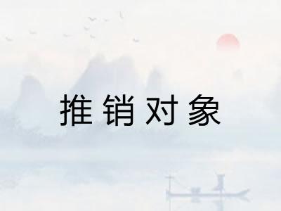 推销对象 推销对象