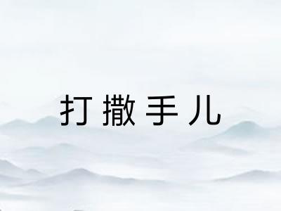 打撒手儿 打撒手儿