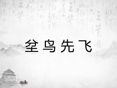 坌鸟先飞 坌鸟先飞