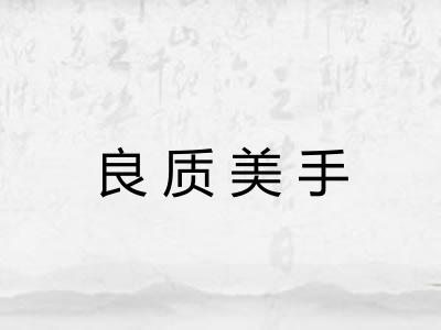 良质美手 良质美手