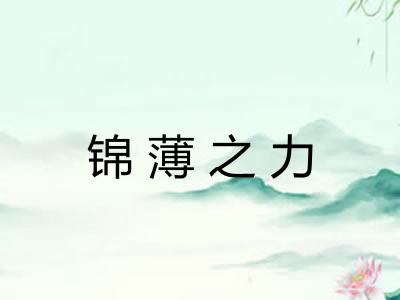 锦薄之力