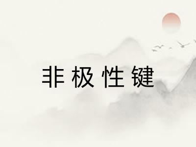 非极性键 非极性键