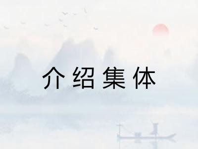 介绍集体 介绍集体