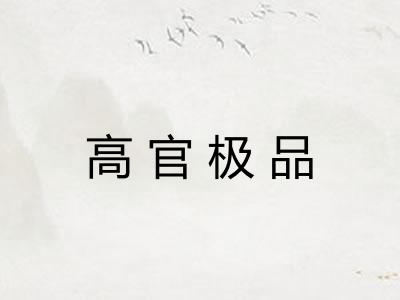 高官极品 高官极品